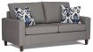 Davinci 2.5 Seater sofa featuring Wortley Zane Mercury fabric in charocoal grey