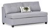 Neo double sofa bed featuring an armless compact design upholstered in Warwick Keylargo Zinc