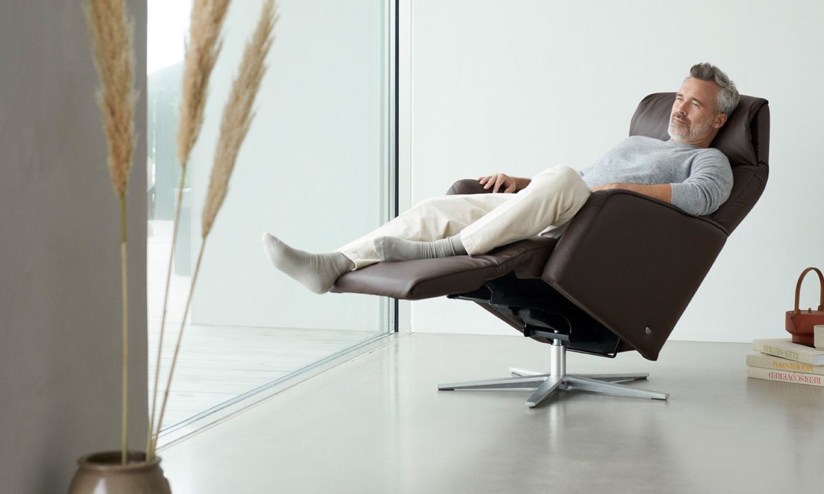 Stressless Rome Recliner Chair in Cori Black In Stock Quick Ship