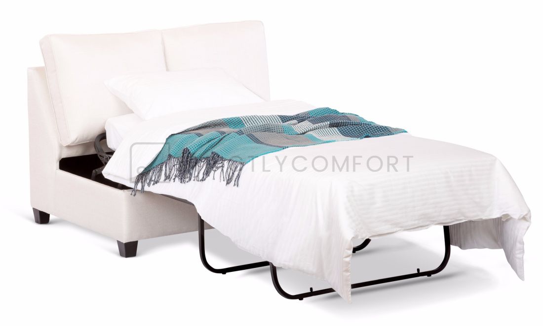 Bailey Single Armless Sofa Bed featuring Spring Mattress