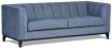 Belmore 3 Seater sofa featuring Wortley Maison Neptune denim blue linen fabric