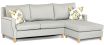 Hampton Modular with sofa bed featuring Warwick Vegas light grey fabric