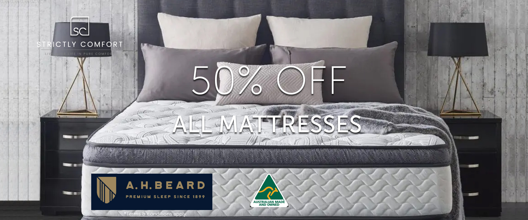 50% off Sale for Mattresses