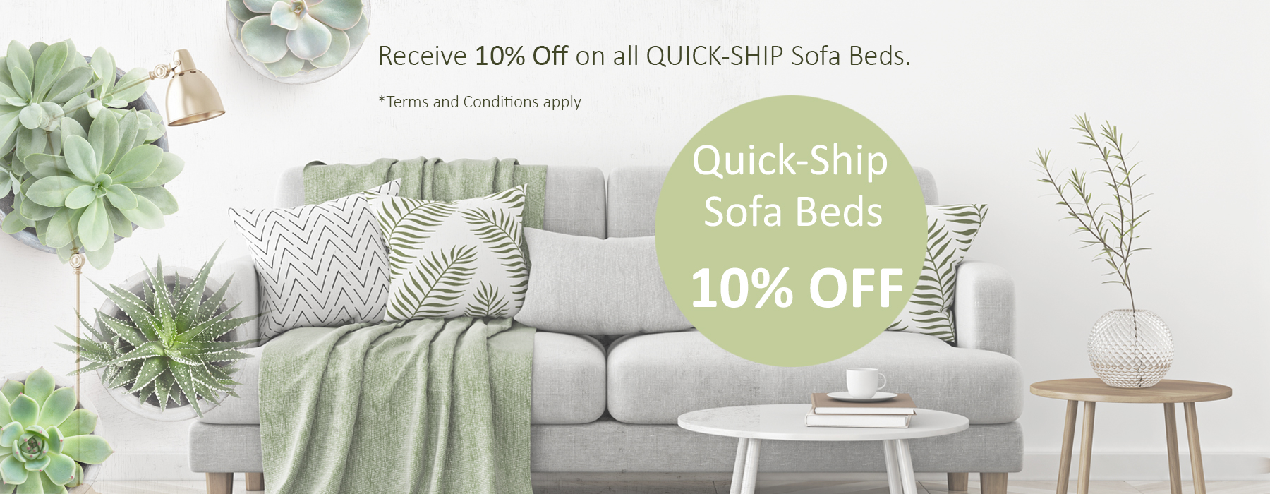 10% off Sale for In Stock Sofa Beds