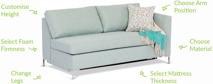 Your Mirage Chaise Bed, Your Way
