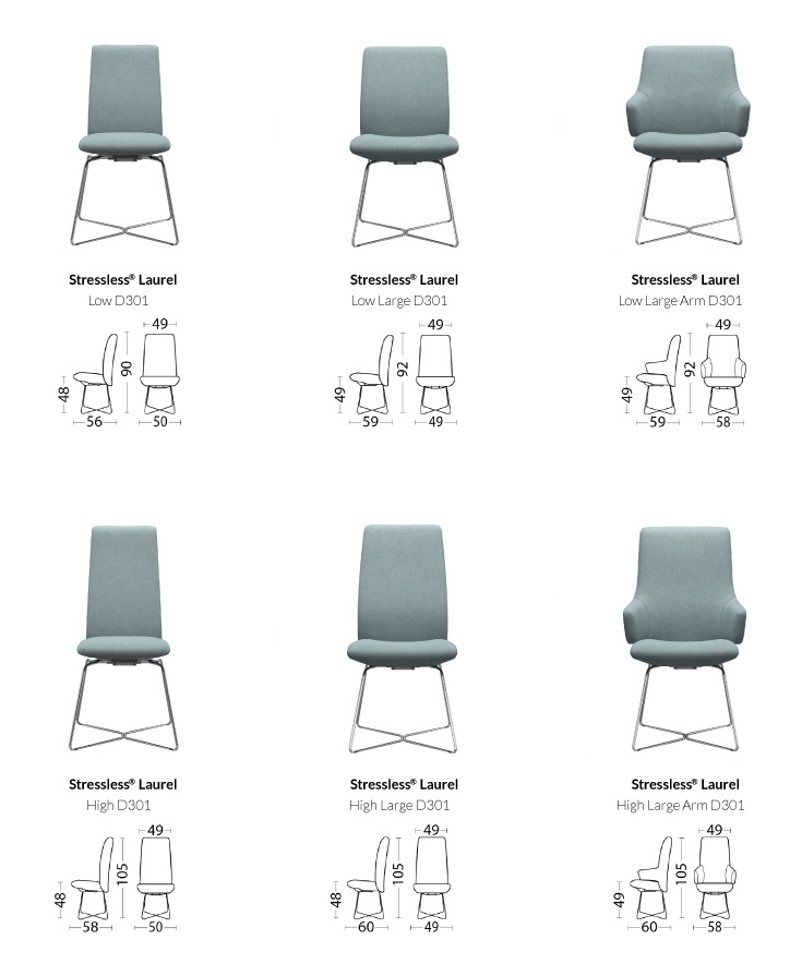 Stressless Dining Chairs Dimensions - D301