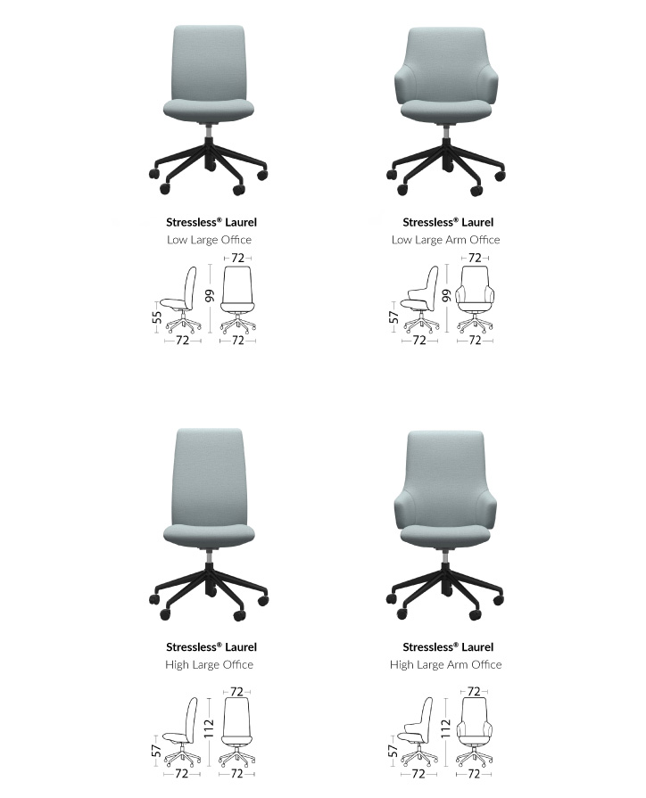 Stressless Dining Office Chairs Dimensions